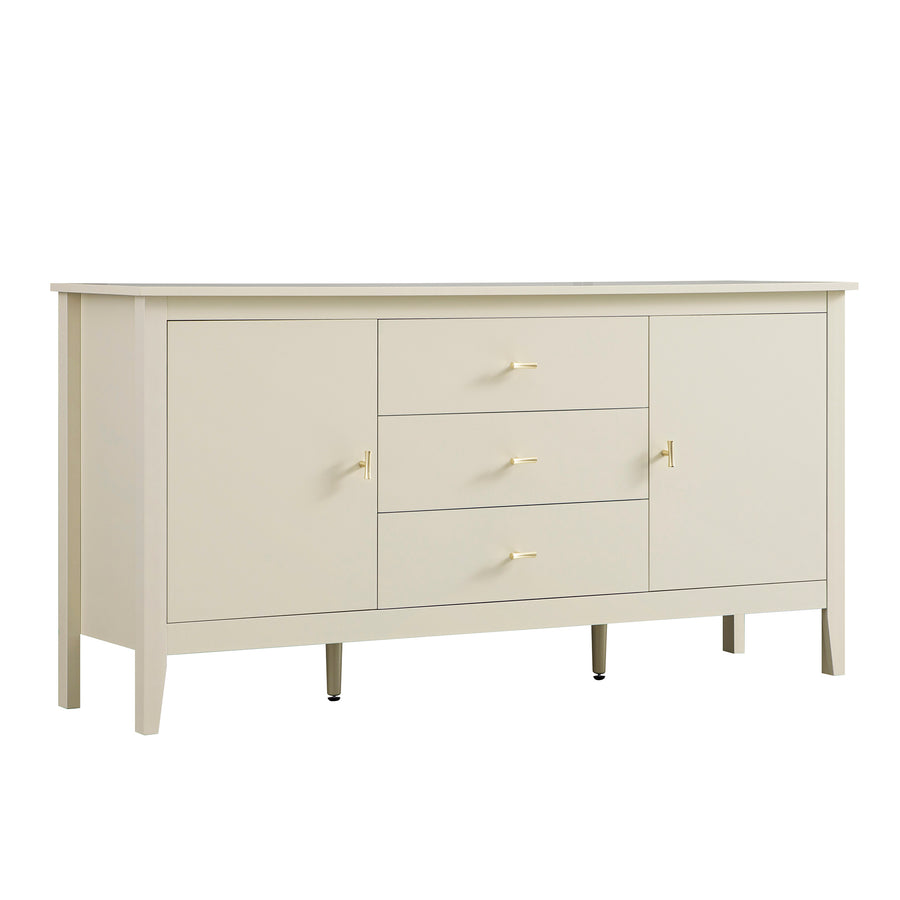 Oakham Wide Sideboard with Drawers, Shaded White