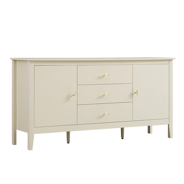 Oakham Wide Sideboard with Drawers, Shaded White