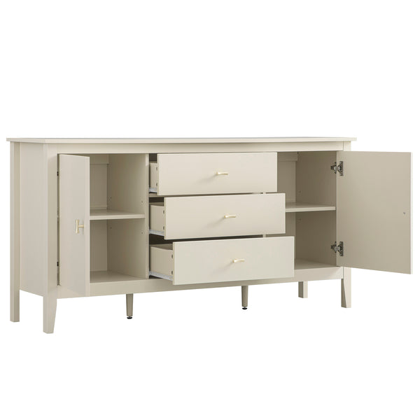 Oakham Wide Sideboard with Drawers, Shaded White