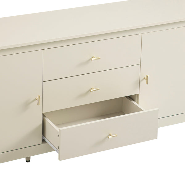 Oakham Wide Sideboard with Drawers, Shaded White