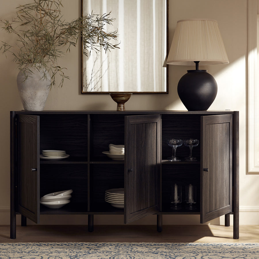 Linden 3-Door Sideboard, Ebony - daals