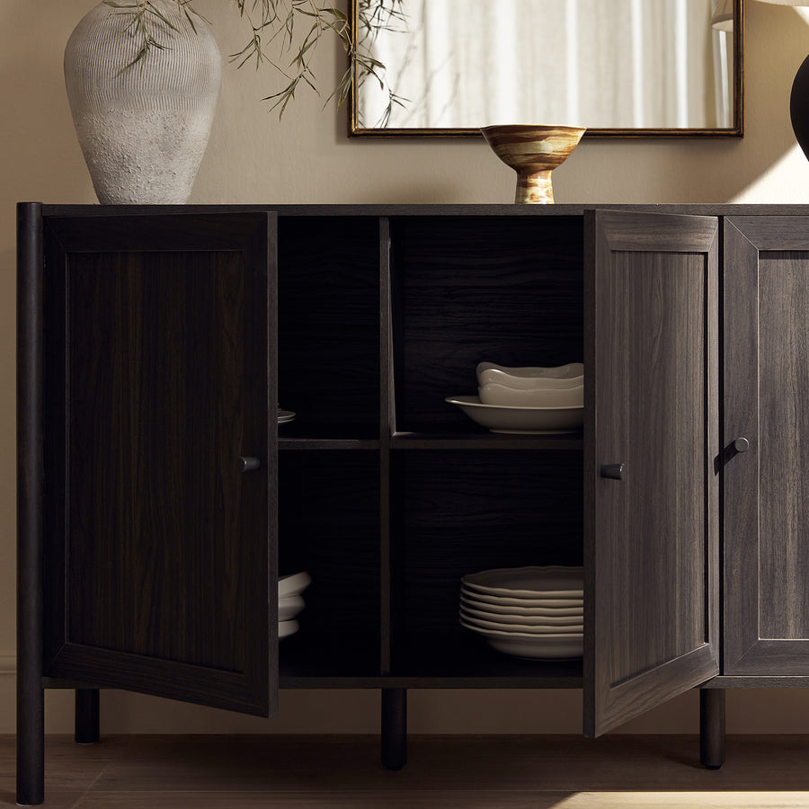 Linden 3-Door Sideboard, Ebony - daals