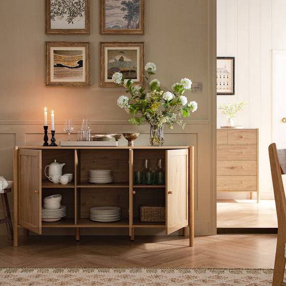 Linden 3-Door Sideboard, Natural