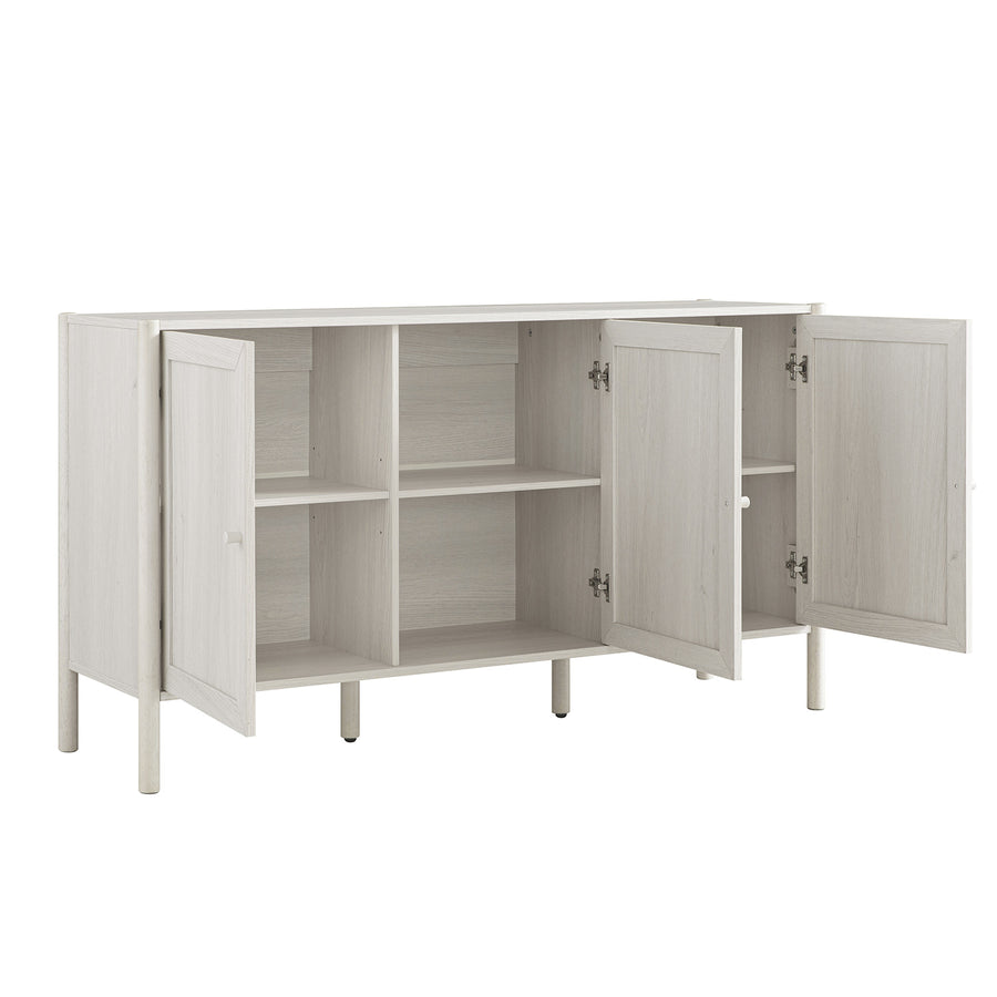 Linden 3-Door Sideboard, White Washed - daals