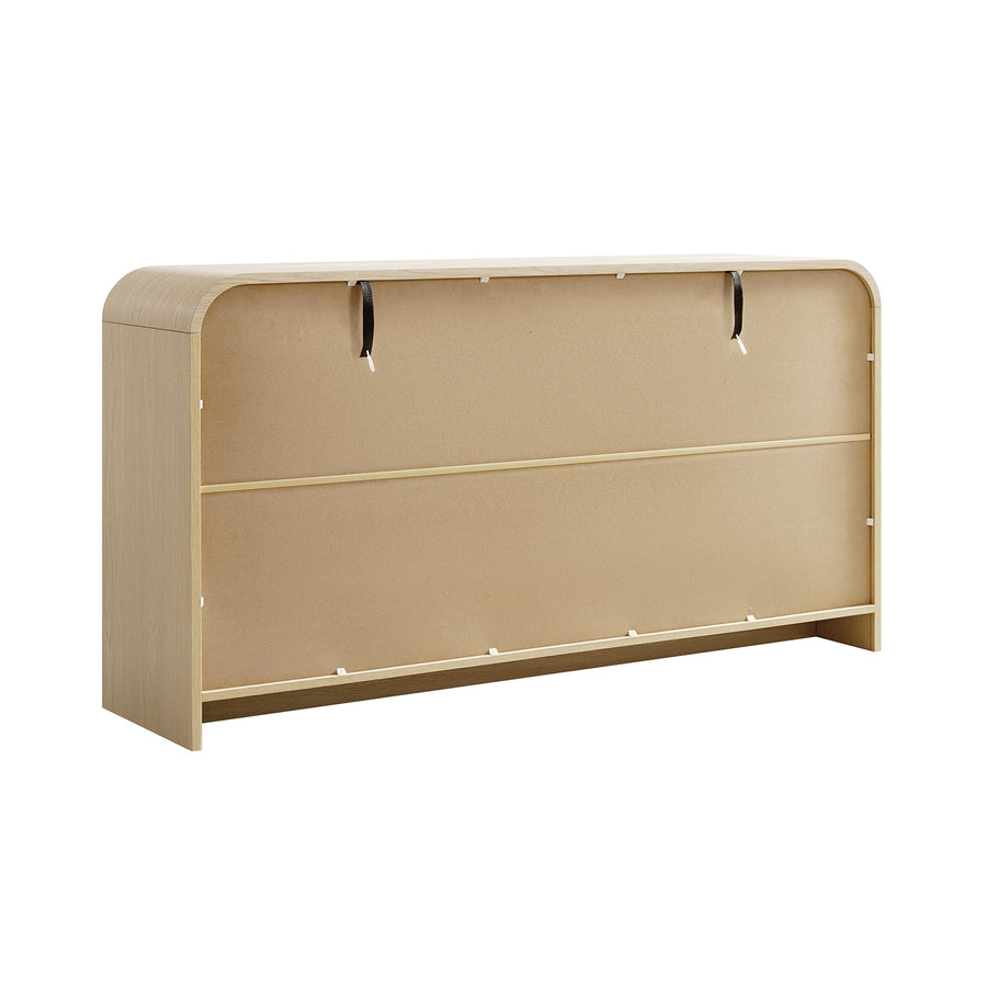 Marcel 3-Drawer Wide Sideboard, Light Oak