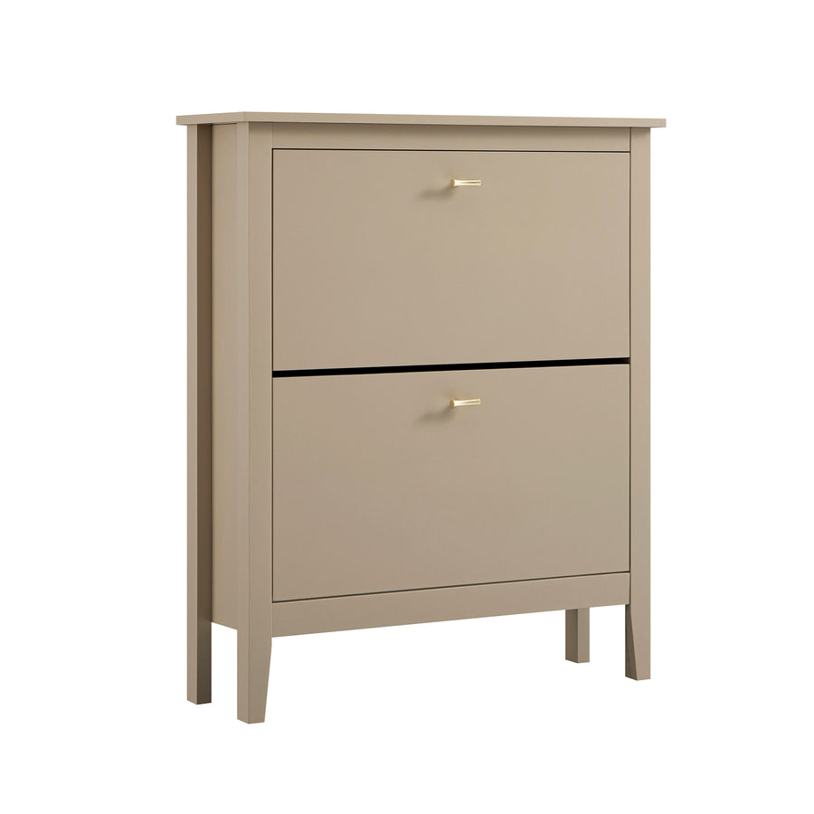 Oakham 2-Tier Shoe Cabinet, Deep Greige