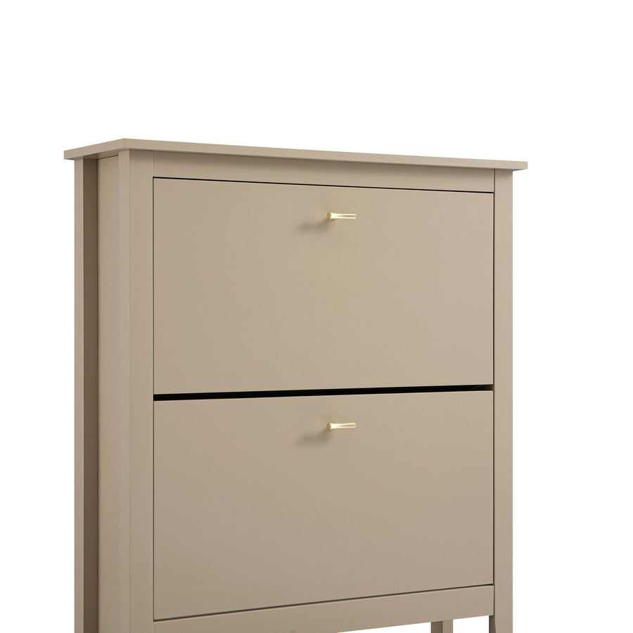 Oakham 2-Tier Shoe Cabinet, Deep Greige