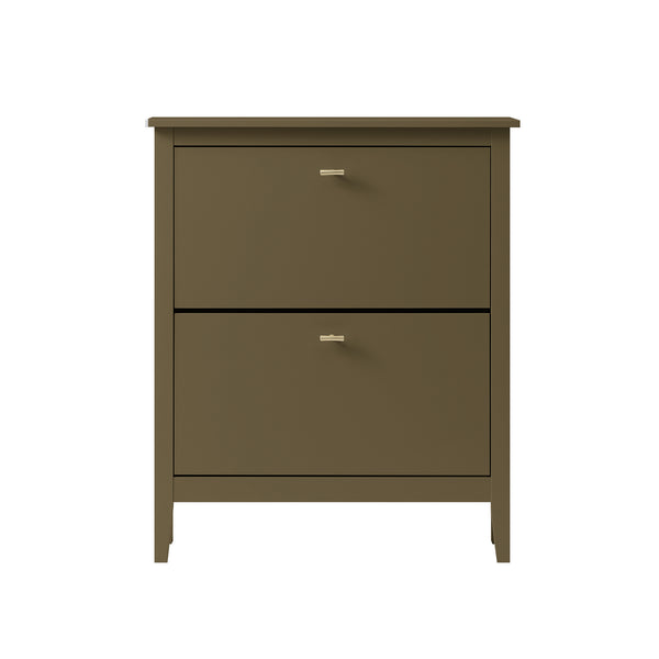Oakham 2 - Tier Shoe Cabinet, Olive Grove - daals