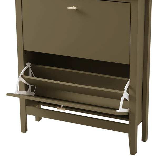 Oakham 2-Tier Shoe Cabinet, Olive Grove