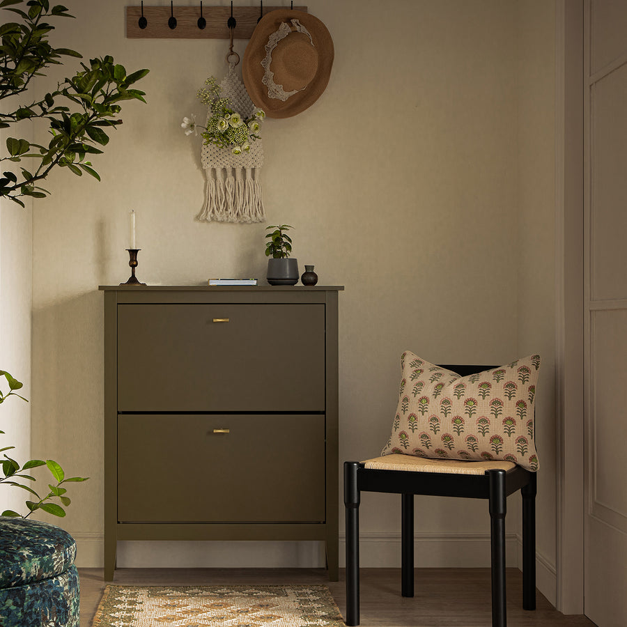 Oakham 2-Tier Shoe Cabinet, Olive Grove