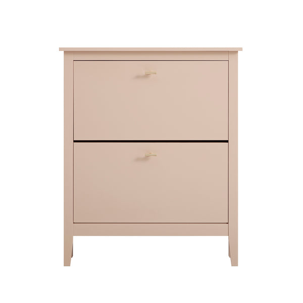 Oakham 2 - Tier Shoe Cabinet, Nude Pink - daals