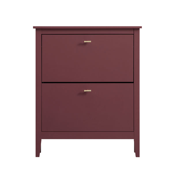 Oakham 2 - Tier Shoe Cabinet, Wild Cherry - daals