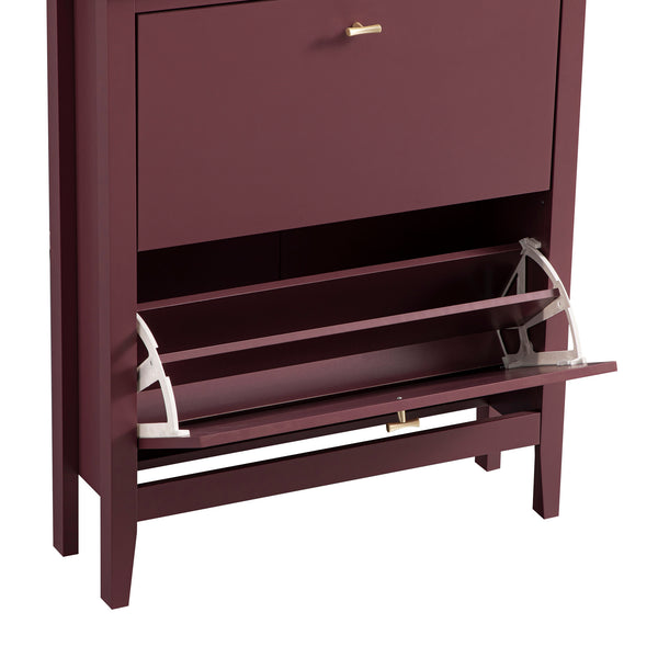 Oakham 2-Tier Shoe Cabinet, Wild Cherry