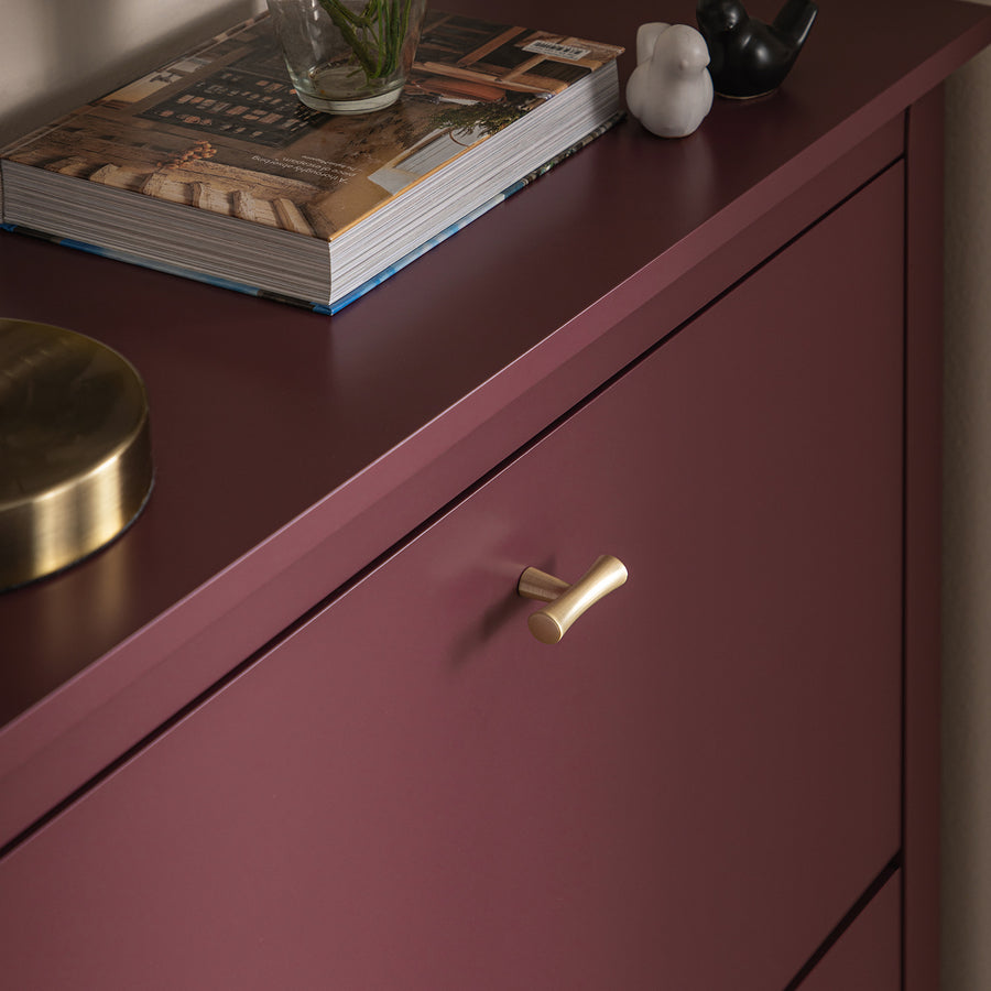 Oakham 2-Tier Shoe Cabinet, Wild Cherry