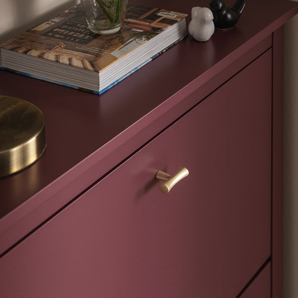 Oakham 2 - Tier Shoe Cabinet, Wild Cherry - daals