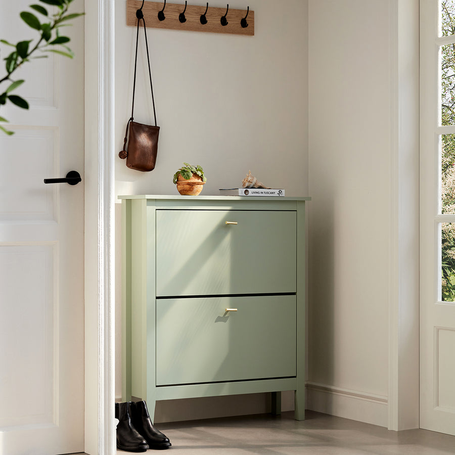 Oakham 2-Tier Shoe Cabinet, Desert Sage