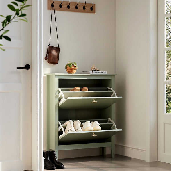 Oakham 2 - Tier Shoe Cabinet, Desert Sage - daals