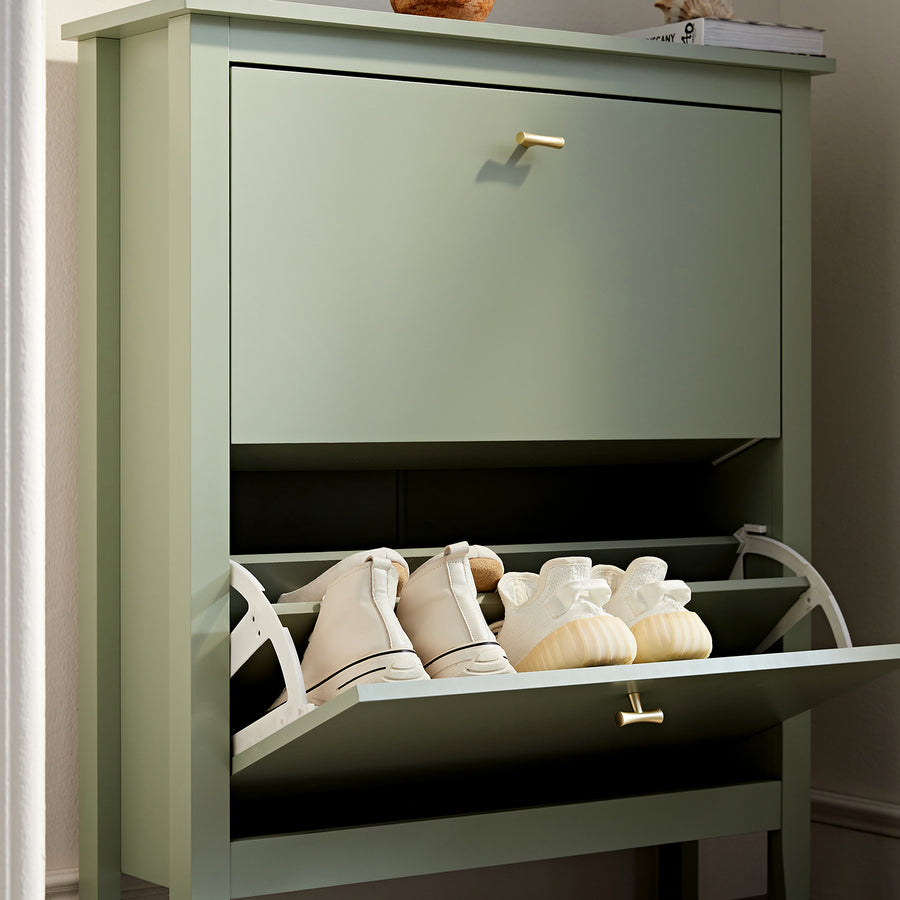 Oakham 2-Tier Shoe Cabinet, Desert Sage