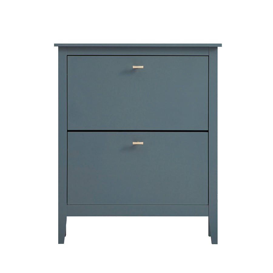 Oakham 2-Tier Shoe Cabinet, Stormy Blue