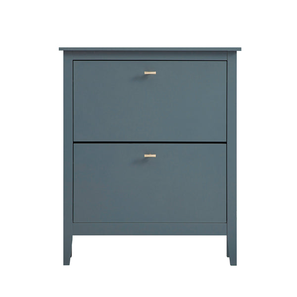 Oakham 2-Tier Shoe Cabinet, Stormy Blue