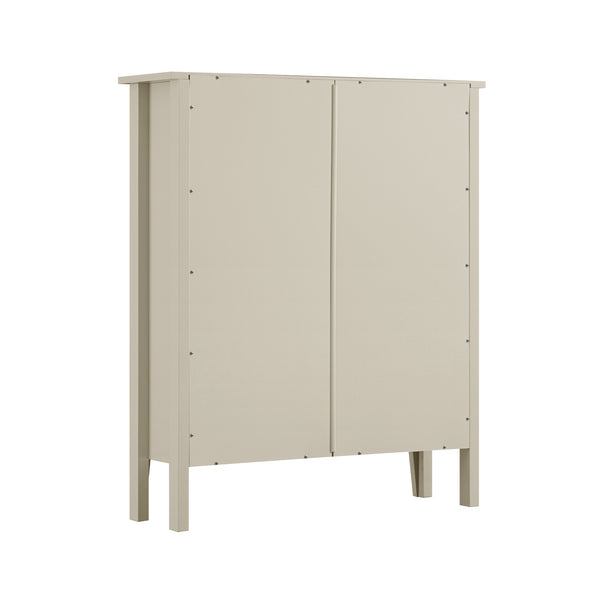 Oakham 2-Tier Shoe Cabinet, Shaded White