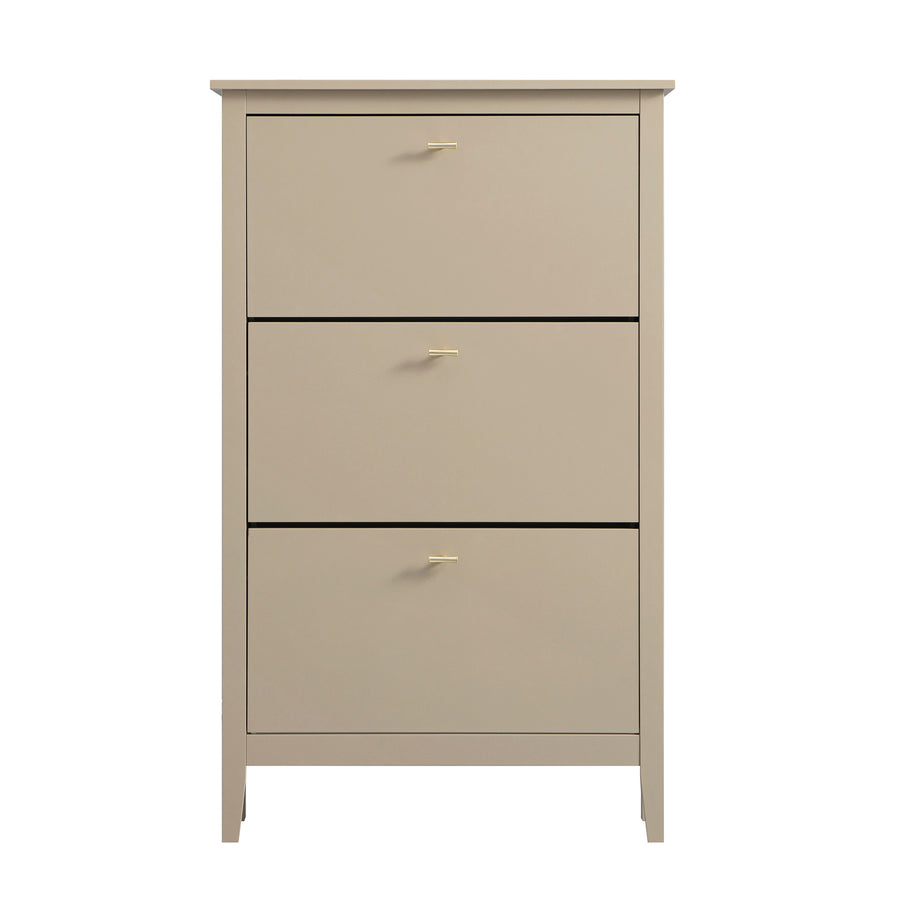 Oakham 3-Tier Shoe Cabinet, Deep Greige