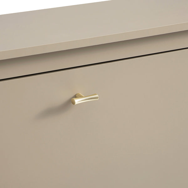 Oakham 3-Tier Shoe Cabinet, Deep Greige