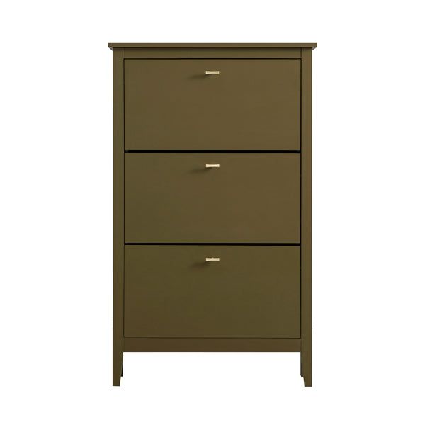 Oakham 3 - Tier Shoe Cabinet, Olive Grove - daals