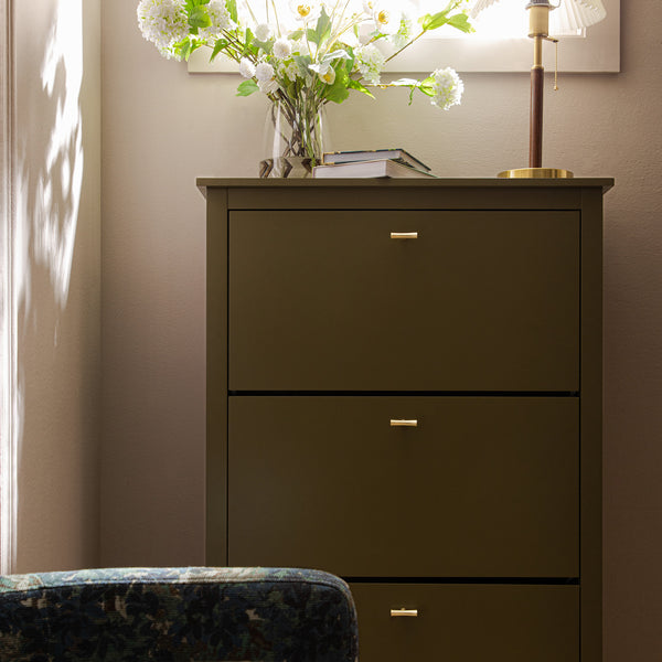 Oakham 3 - Tier Shoe Cabinet, Olive Grove - daals