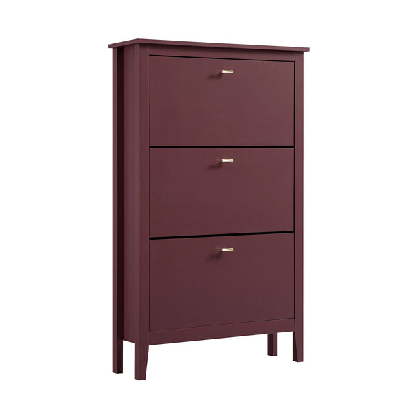 Oakham 3-Tier Shoe Cabinet, Wild Cherry