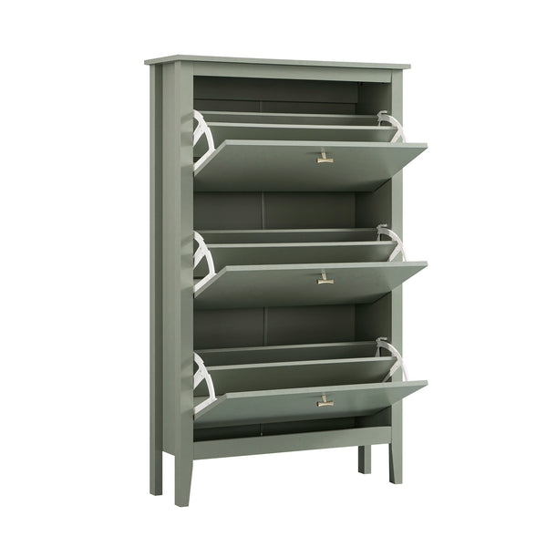 Oakham 3-Tier Shoe Cabinet, Desert Sage