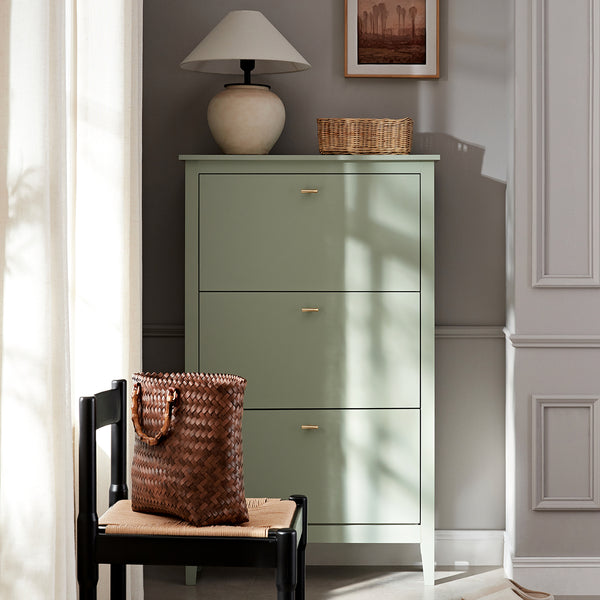 Oakham 3 - Tier Shoe Cabinet, Desert Sage - daals