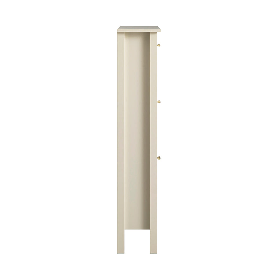 Oakham 3-Tier Shoe Cabinet, Shaded White