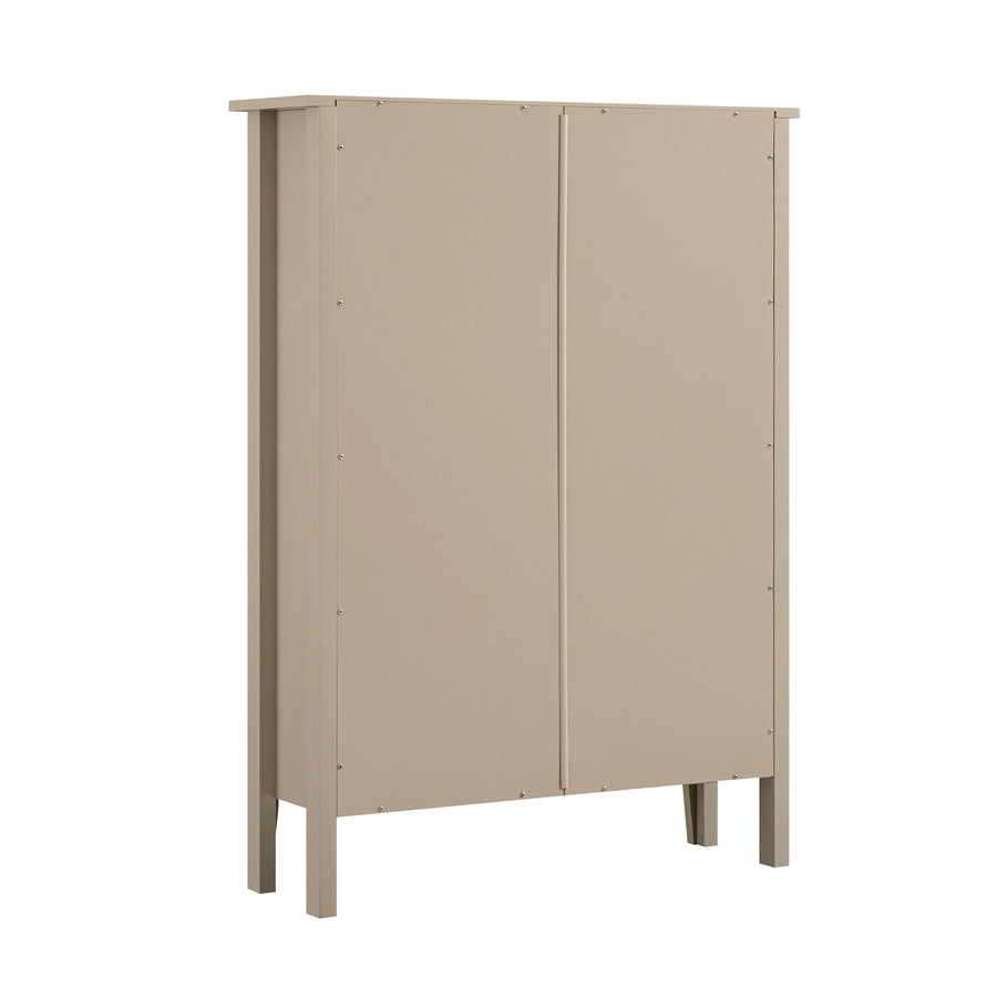 Oakham 2-Tier Shoe Cabinet with Top Drawer, Deep Greige