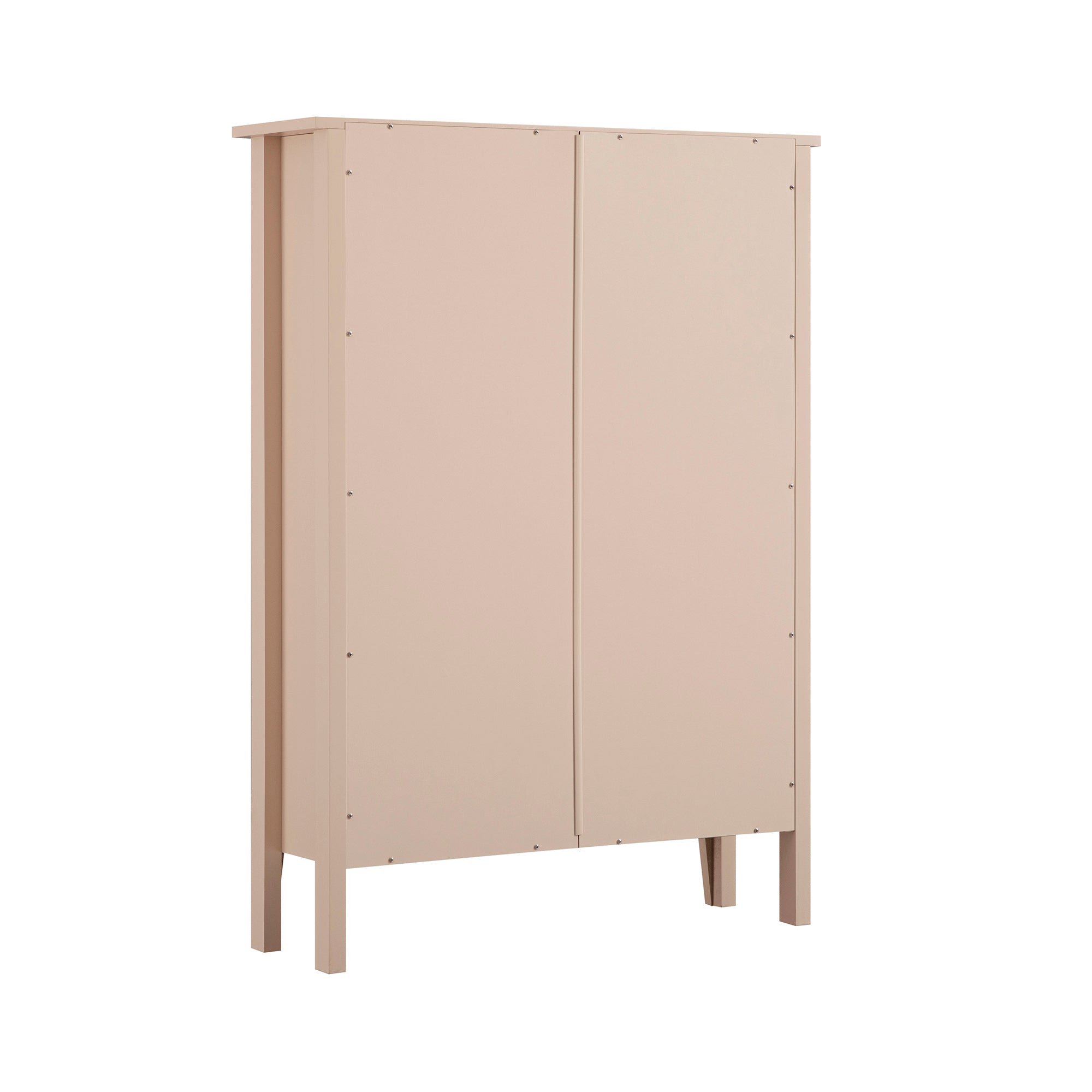 Oakham 2-Tier Shoe Cabinet with Top Drawer, Nude Pink