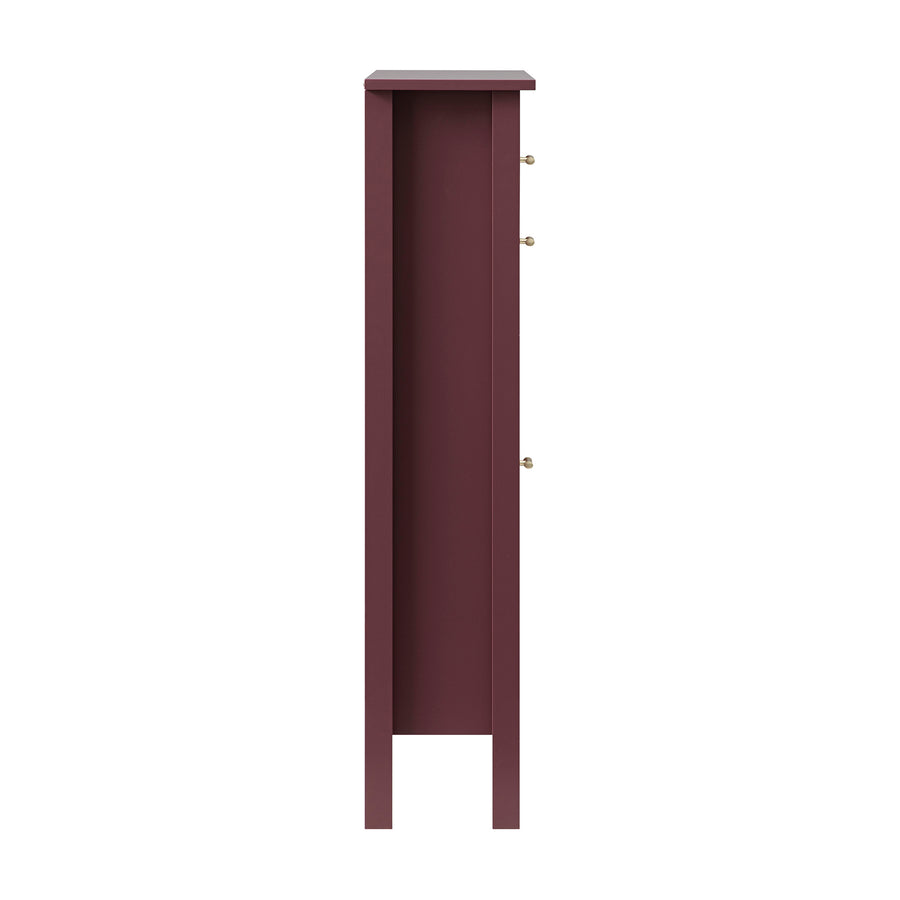 Oakham 2-Tier Shoe Cabinet with Top Drawer, Wild Cherry