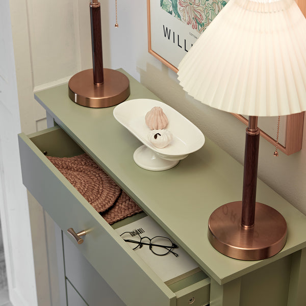 Oakham 2-Tier Shoe Cabinet with Top Drawer, Desert Sage