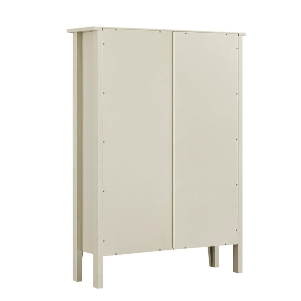 Oakham 2-Tier Shoe Cabinet with Top Drawer, Shaded White