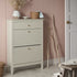 Oakham 2 - Tier Shoe Cabinet with Top Drawer, Shaded White - daals