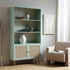 Frances Woven Rattan Bookcase with Doors, Mint - daals