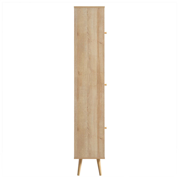 Frances Woven Rattan Tallboy Bathroom Unit, Natural