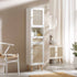 Frances Woven Rattan Tallboy Bathroom Unit, White - daals