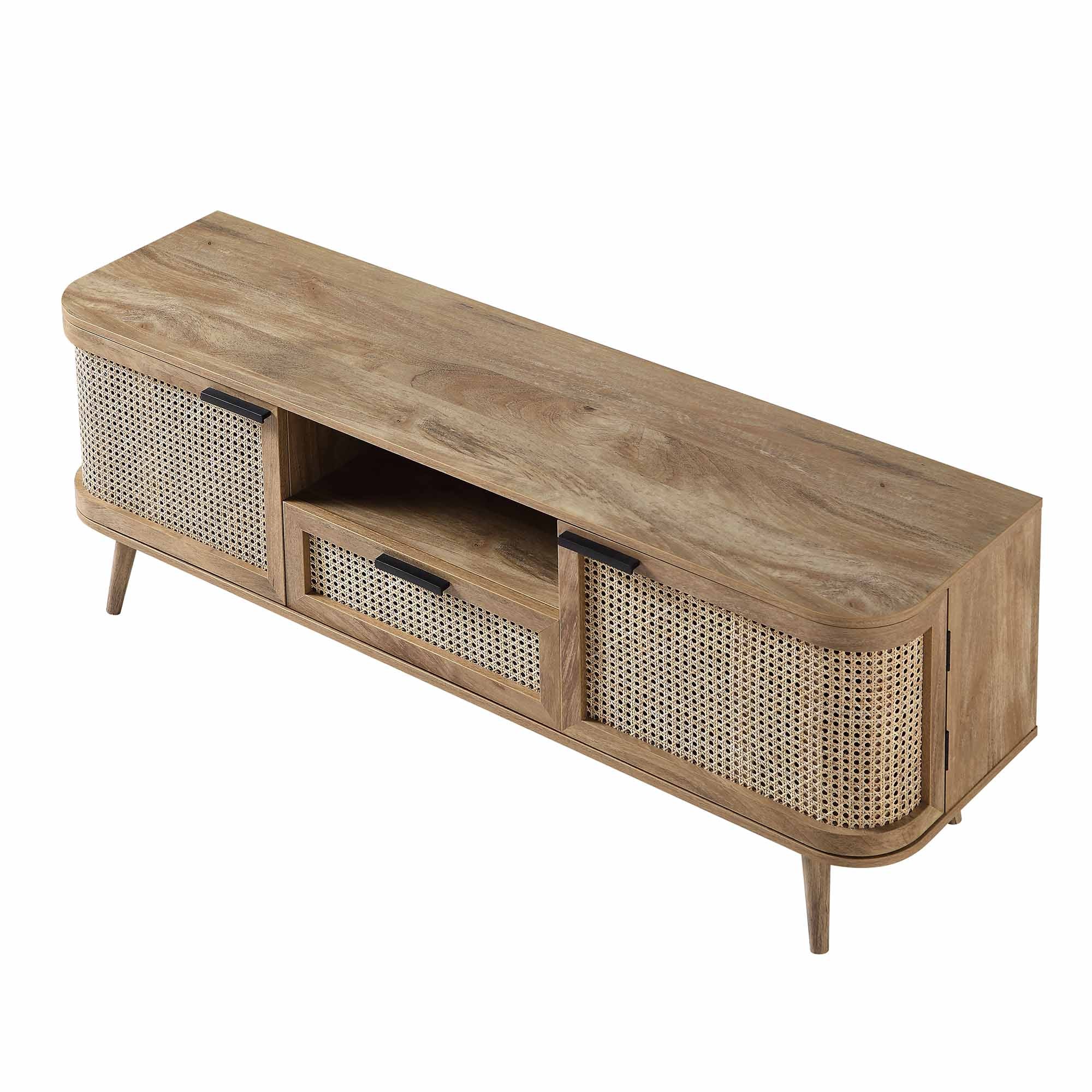 Izzy Curved Rattan 150cm TV Unit Natural Daals izzy-curved-rattan-150cm-tv-unit-natural-daals