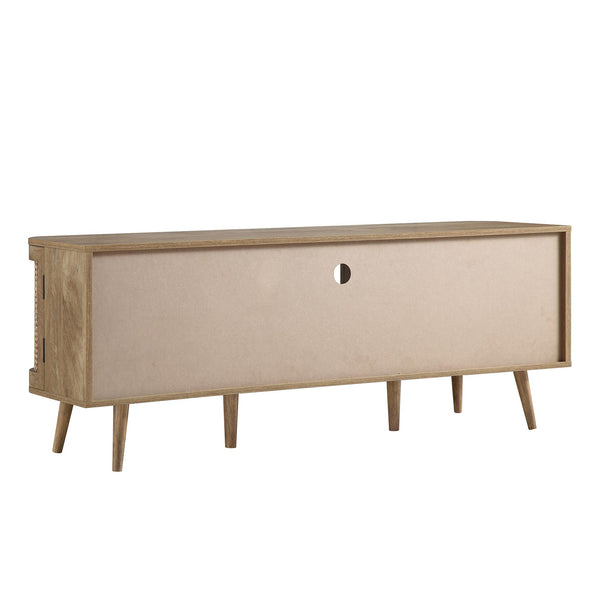 Izzy Curved Rattan 150cm TV Unit, Natural