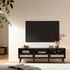 Frances Woven Rattan 160cm 3 - Drawer TV Unit, Black - daals