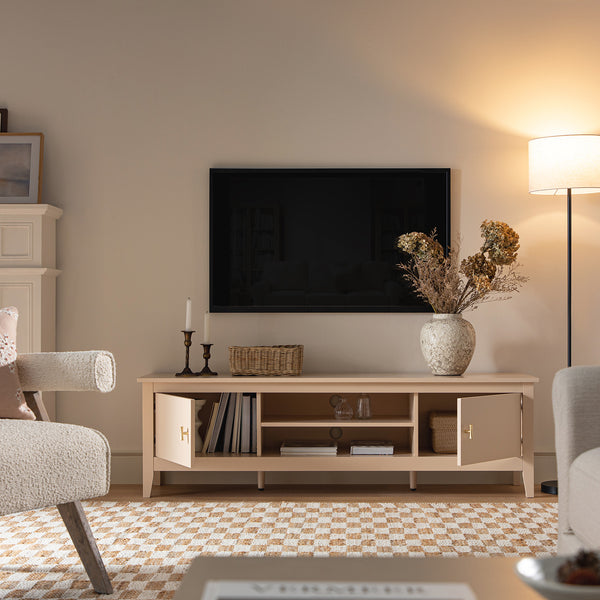 Oakham 150cm TV Unit, Nude Pink - daals