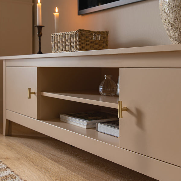 Oakham 150cm TV Unit, Nude Pink - daals