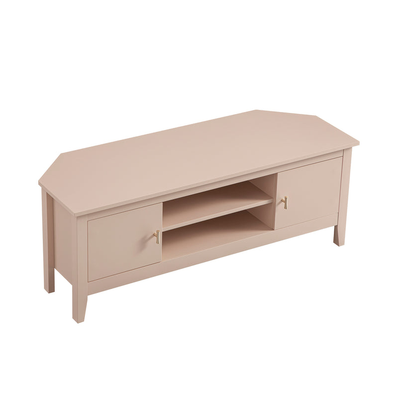 Oakham 120cm Corner TV Unit, Nude Pink - daals