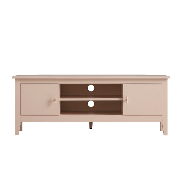 Oakham 120cm Corner TV Unit, Nude Pink