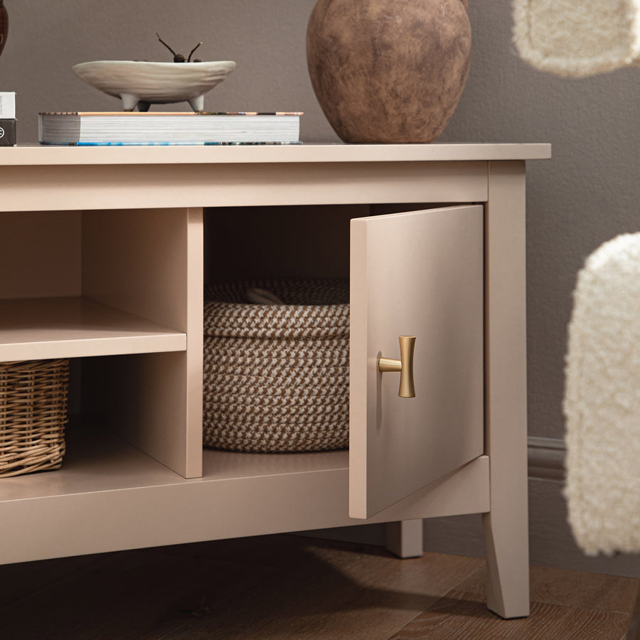 Oakham 120cm Corner TV Unit, Nude Pink